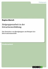 Zielgruppenarbeit in der Erwachsenenbildung