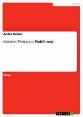 Gaetano Mosca zur Einführung