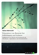 Prävention von Burnout bei Lehrerinnen und Lehrern