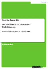 Der Mittelstand im Prozess der Globalisierung