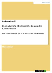 Politische und ökonomische Folgen des Klimawandels