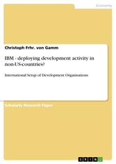 IBM - deploying development activity in non-US-countries?