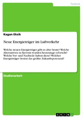 Neue Energieträger im Luftverkehr