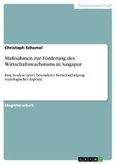 Maßnahmen zur Förderung des Wirtschaftswachstums in Singapur