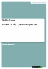 Jeremia 23,16-32 (Falsche Propheten)