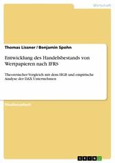 Entwicklung des Handelsbestands von Wertpapieren nach IFRS