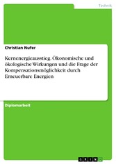 Kernenergieausstieg. Ökonomische und ökologische Wirkungen und die Frage der Kompensationsmöglichkeit durch Erneuerbare Energien