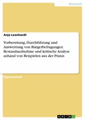 Vorbereitung, Durchführung und Auswertung von Bürgerbefragungen. Bestandsaufnahme und kritische Analyse anhand von Beispielen aus der Praxis