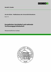 Europäischer Gerichtshof und nationale Verfassungsgerichtsbarkeit