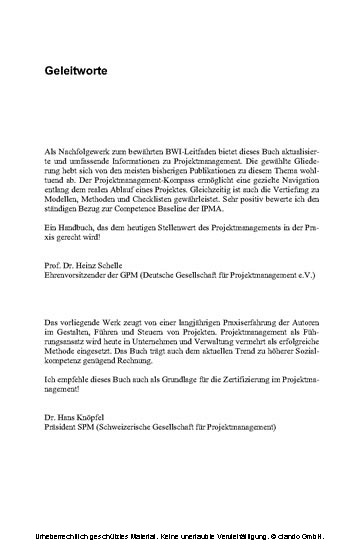 Handbuch Projektmanagement