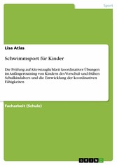 Schwimmsport für Kinder