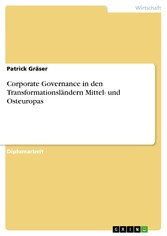 Corporate Governance in den Transformationsländern Mittel- und Osteuropas