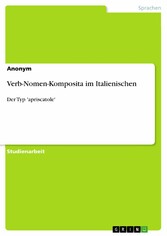 Verb-Nomen-Komposita im Italienischen