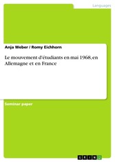 Le mouvement d'étudiants en mai 1968, en Allemagne et en France