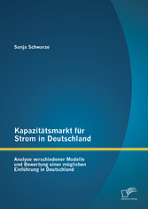 Kapazitätsmarkt für Strom in Deutschland: Analyse verschiedener Modelle und Bewertung einer möglichen Einführung in Deutschland