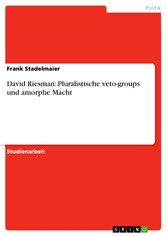 David Riesman: Pluralistische veto-groups und amorphe Macht