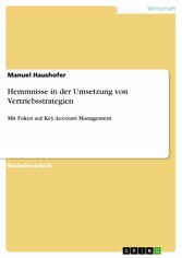 Hemmnisse in der Umsetzung von Vertriebsstrategien