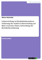 Lohnverteilung in Haushaltsdatensätzen: Schätzung der wahren Lohnverteilung auf Basis verzerrter Daten, Anwendung der Kerndichteschätzung