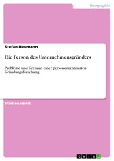 Die Person des Unternehmensgründers