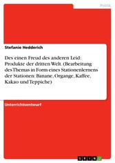 Des einen Freud des anderen Leid:  Produkte der dritten Welt. (Bearbeitung des Themas in Form eines Stationenlernens der Stationen: Banane, Organge, Kaffee, Kakao und Teppiche)