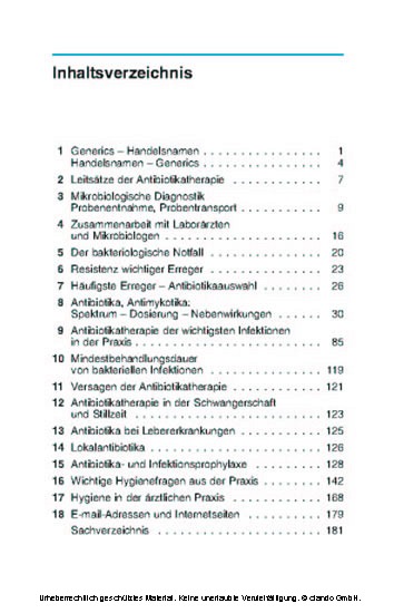 Antibiotika in der Praxis mit Hygieneratschlägen