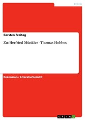 Zu: Herfried Münkler - Thomas Hobbes